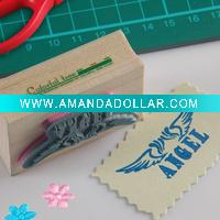 Wooden stamps with texts