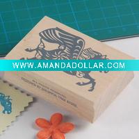 Wooden rubber stamp toy