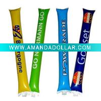 Inflatable cheering sticks