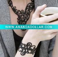 Wholesale lady sexy tatoo silicone bracelet/necklace