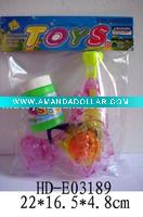 Wholesale Transparent friction bubble gun with light and one bubble