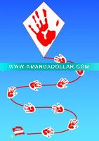 advertising kite with beautiful tail