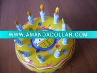 Wholesale pvc inflatable birthday cake toy