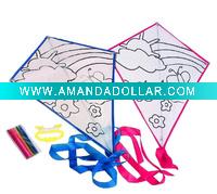 Wholesale Nylon Diamond DIY kite with colour pen