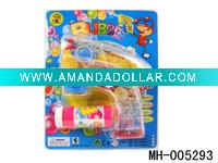 Wholesale B/O Transparent Flashing Bubble Gun MH-005293