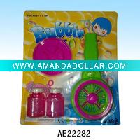 Plastic bubble toys set with light