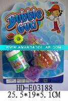 Wholesale Transparent friction bubble gun with light and one bubble