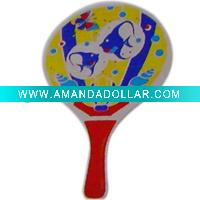 Beach paddle ball set / wooden paddle ball