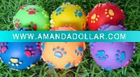 Wholesale ball-7cm plastic toy for dog,squeaker toy,pet supply/pet/gifts for doggy/promotion gift/ball toy