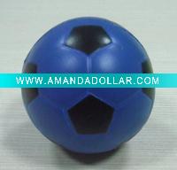 Wholesale 2011 new design blue 5cm PU Stress Football (with any logo)