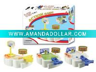 Wholesale plastic toy, 3 in 1 mini plastic basketball, soccer and hockey game set
