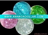 glitter bouncing ball with LED and water inside