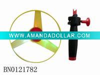 Pull line flashing flying disk