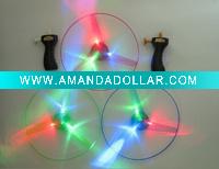 Wholesale Flying Disc Plastic Frisbee Pull String Toys (138)