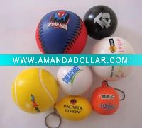 colorful pu ball with chain