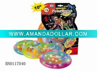 Wholesale 10" plastic flying disk toys,kid frisbee game w/ light