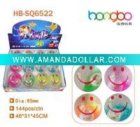 Wholesale glitter smile printing water ball/bouncing ball
