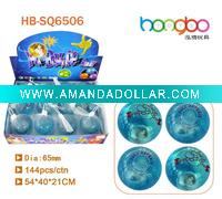 Wholesale rubber high bouncy glitter led water ball