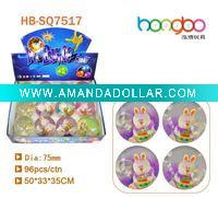 Wholesale high bouncy TPU Rabbit led water ball with glitter inside