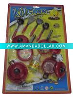 Plastic toys kitchen play set