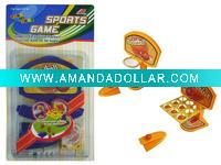 mini plastic 2 in 1 basketball game set