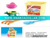 Wholesale beach plastic toy bucket &tool,5pcs