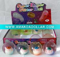 Flashing bouncing ball with eyeball