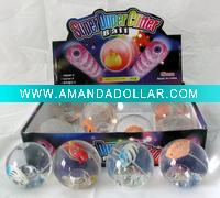 Flashing bouncing ball with 3D fish