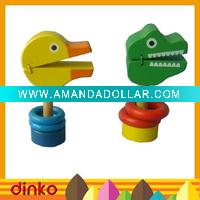 Wooden cartoon set