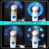 Wholesale flash led message fan for promotion gifts