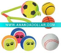 Wholesale pet toy ball with a rope