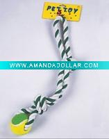 PET'S TOY BALL ON STRING 16MM*19"