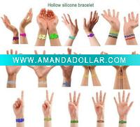 Glow tattoo hollow silicone bracelet