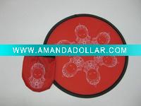 Nylon fold up round frisbee
