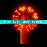 LED Fan, LED mini fan, LED message fan, LED logo fan, flashing fan, flash mini fan, flashing mini fan, promotional mini fan,