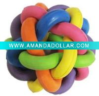 Rubber colour weave ball