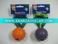 Wholesale non-toxic nature rubber spiky ball with rope