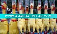 Wholesale BIG 18" SQUEAKY RUBBER CHICKEN Dog Toy/Gag Gift~FREE SH