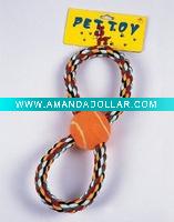 PET'S TOY BALL ON STRING 18MM*11"