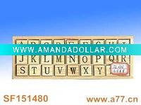 Wooden ABC building block
