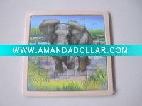 Wholesale wild animal wooden jigsaw puzzles