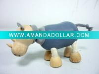 Wooden craft Rhino