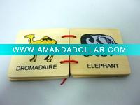 Wholesale Educatinal wooden toy learning book
