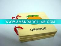 Educatinal wooden toy learning book