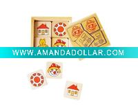 Wooden toy clown puzzle 16pcs