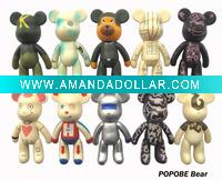 Wholesale pvc bear wind up bear animal toy popobe bear