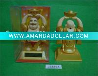 Golden Buhhda solar power toy,good gift