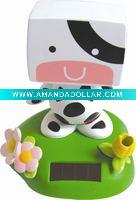 Wholesale Novelty solar power flip flap cow toy,gift