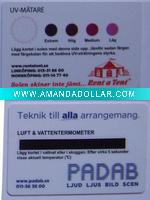 Wholesale UV & Thermometer Card