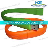 Wholesale Fashion silicone rubber usb bracelet
